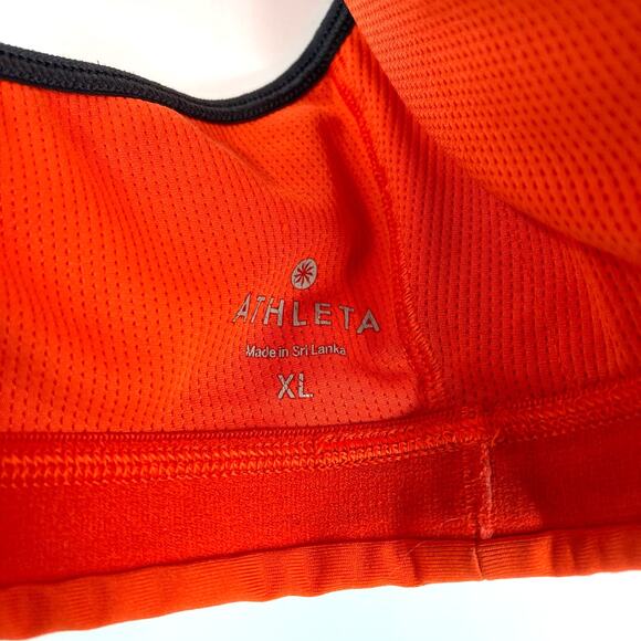 Athleta Sports Bra Orange Padded Racerback Tank Top Size XS - Picture 3 of 5